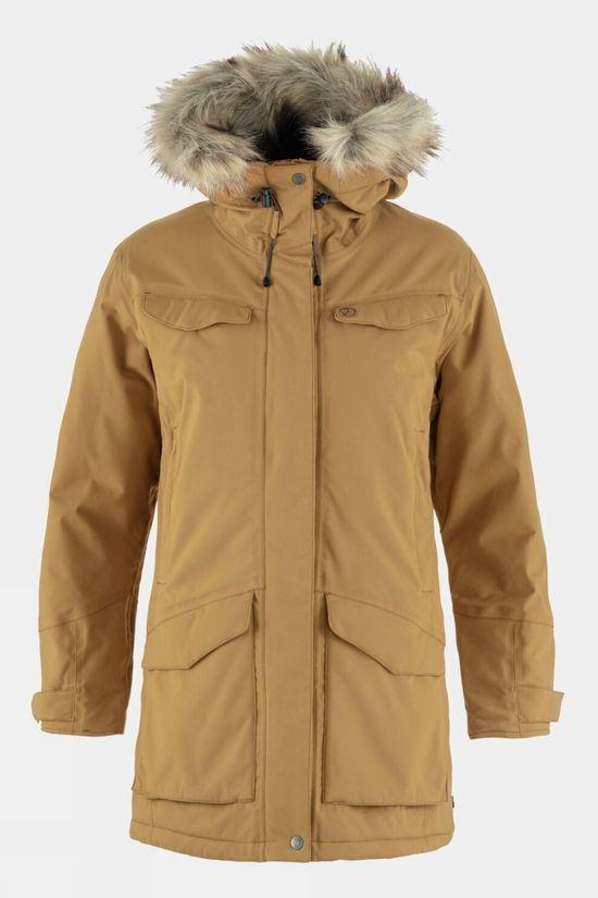 Fjallraven Womens Nuuk Parka Lt Brown Size