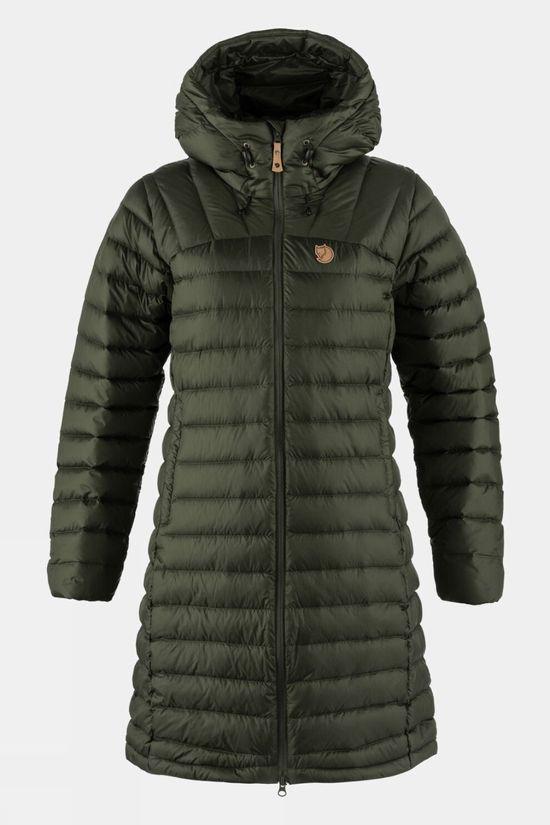 Fjallraven Womens Snow Flake Parka Dk Green Size