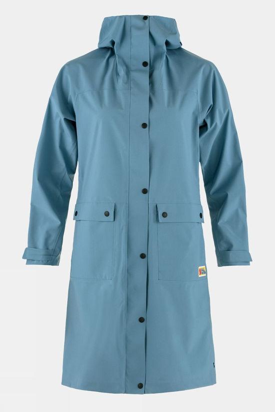 Fjallraven Womens Vardag Rain Parka Bright Blue Size