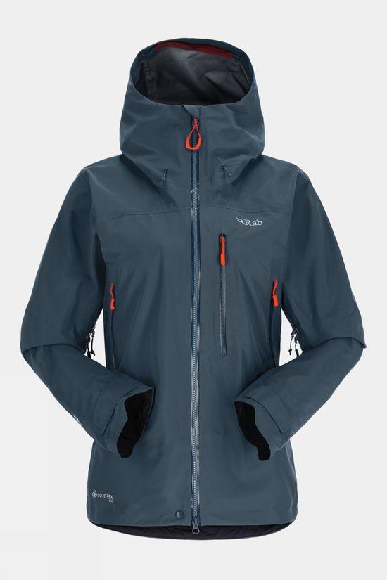 Rab Womens Latok Mountain GTX Jacket Mid Blue Size