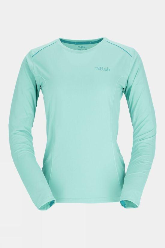 Rab Womens Force Long Sleeve T-Shirt Petrol Size