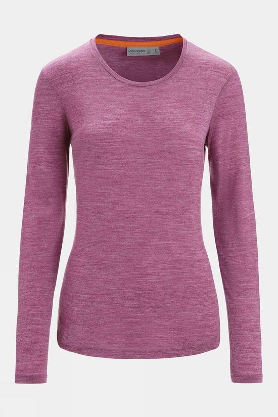 Icebreaker Womens Sphere II Long Sleeve Top Purple Size