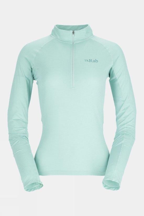 Rab Womens Sonic Long Sleeve Zip Top Petrol Size