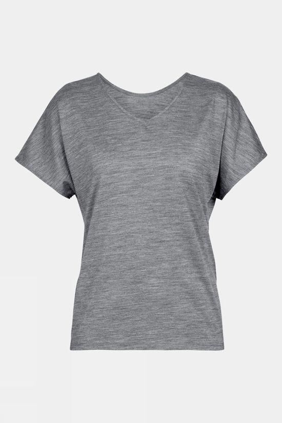 Icebreaker Womens Drayden Reversible T-Shirt Lt Grey Size