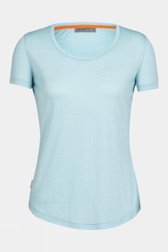 Icebreaker Womens Sphere II Scoop Tee Bright Blue Size