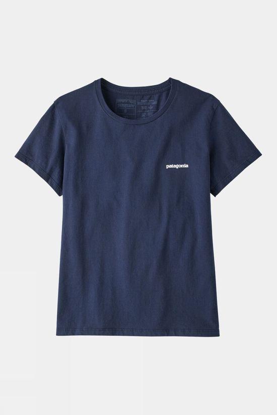 Patagonia Womens P-6 Mission Organic Tee Navy Size