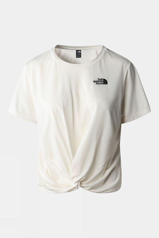 The North Face Womens Circular Crop T-Shirt White Size