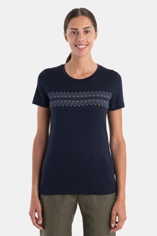 Icebreaker Womens 150 Tech Lite II T-Shirt Navy Size