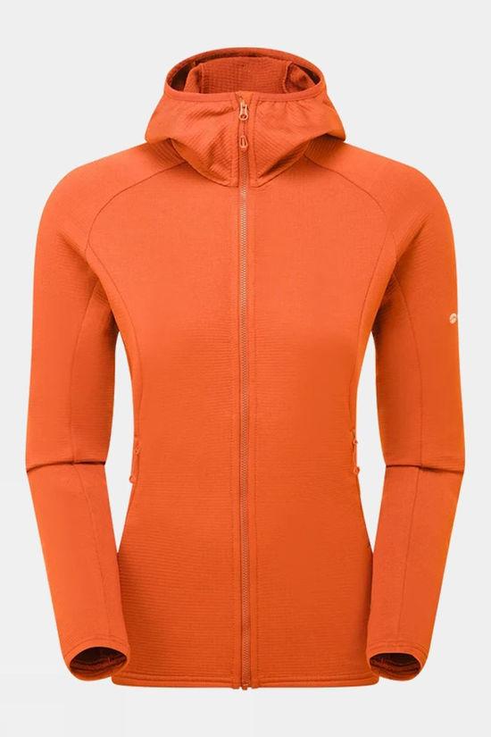 Montane Womens Protium Hooded Fleece Jacket Orange Size