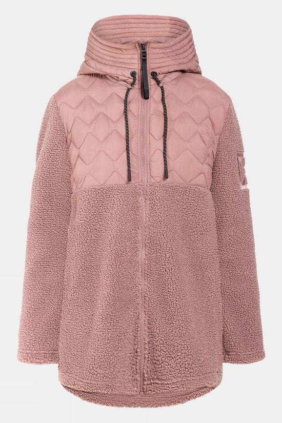 Didriksons Womens Bibi Full Zip Fleece Jacket Mid Pink Size