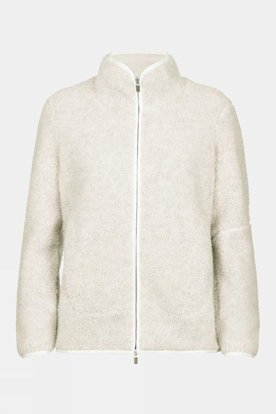 Icebreaker Womens Realfleece Sherpa Long Sleeve Zip Fleece Off White Size