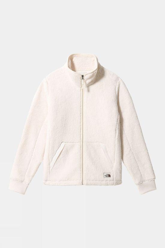 The North Face Womens Campshire Full-Zip Fleece Jacket White Size