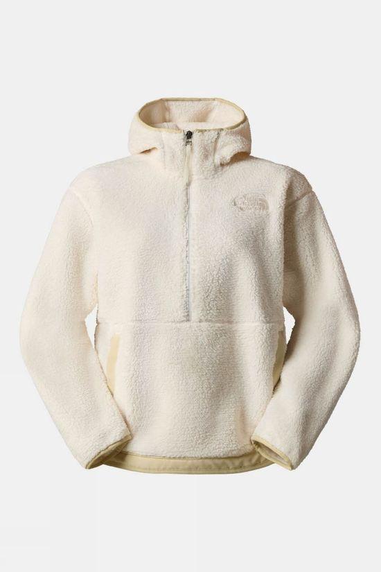 The North Face Womens Campshire Fleece Hoodie Off White Size