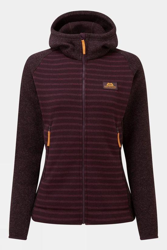 Mountain Equipment Womens Dark Days Hooded Fleece Jacket Dark Red Size