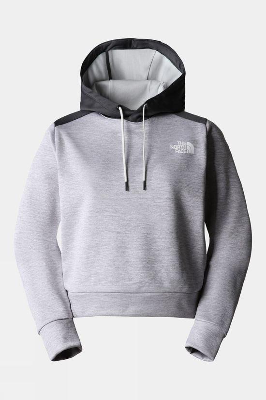 The North Face Womens Reaxion Fleece Pullover Hoodie Lt Grey Size