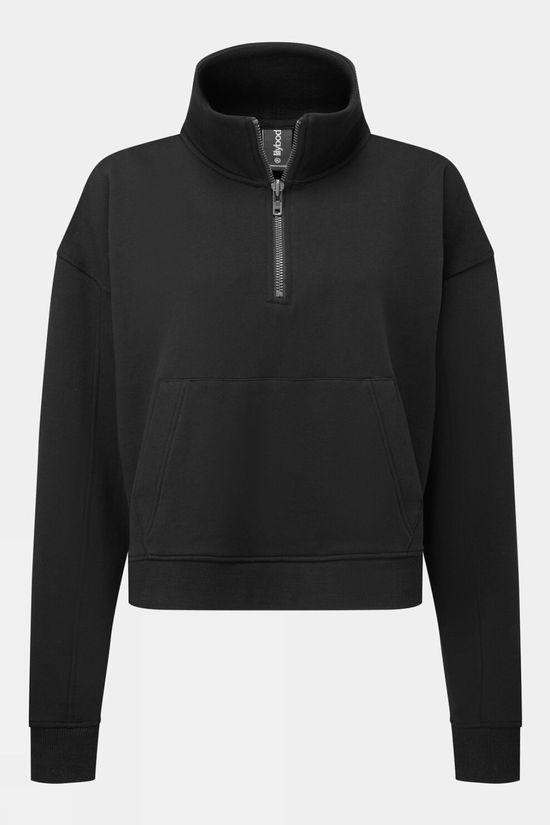 Lilybod Womens Rhianna Quarter Zip Sweater Black Size