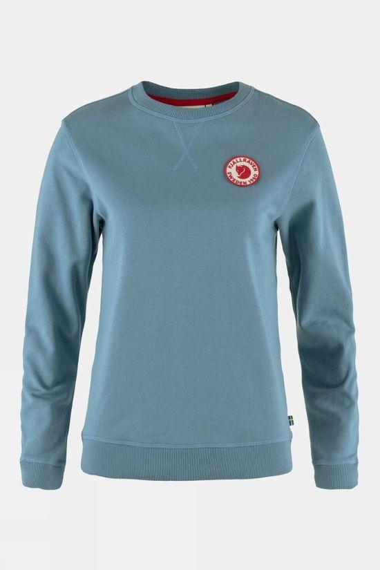 Fjallraven Womens 1960 Logo Badge Sweater Mid Blue Size