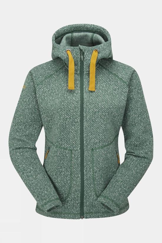 Rab Womens Amy Hoodie Jacket Mid Green Size