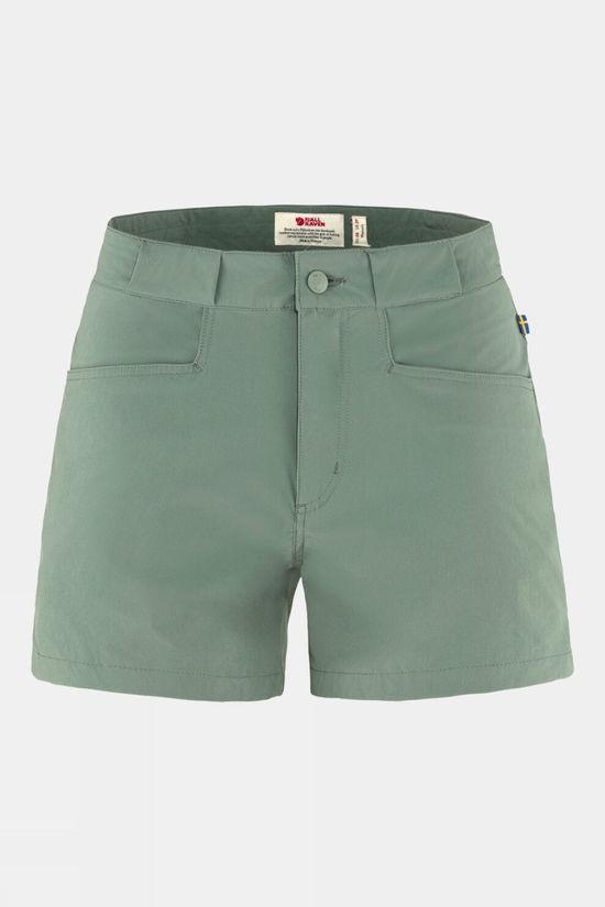 Fjallraven Womens High Coast Lite Shorts Mid Green Size 10