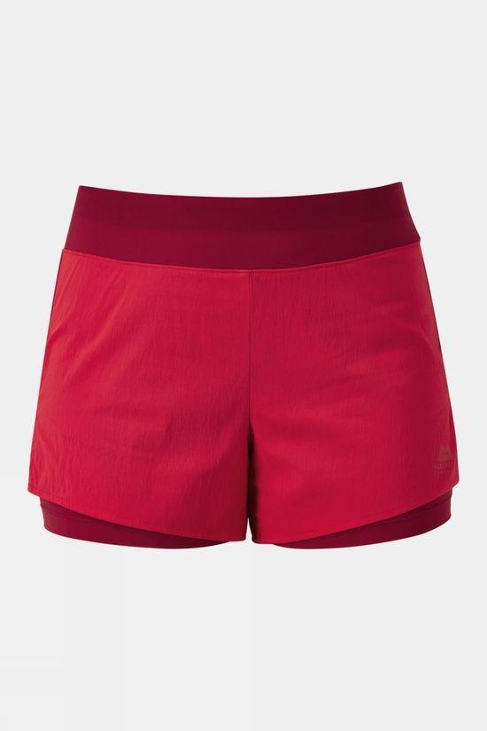 Mountain Equipment Womens Dynamo Twin Shorts Red Size