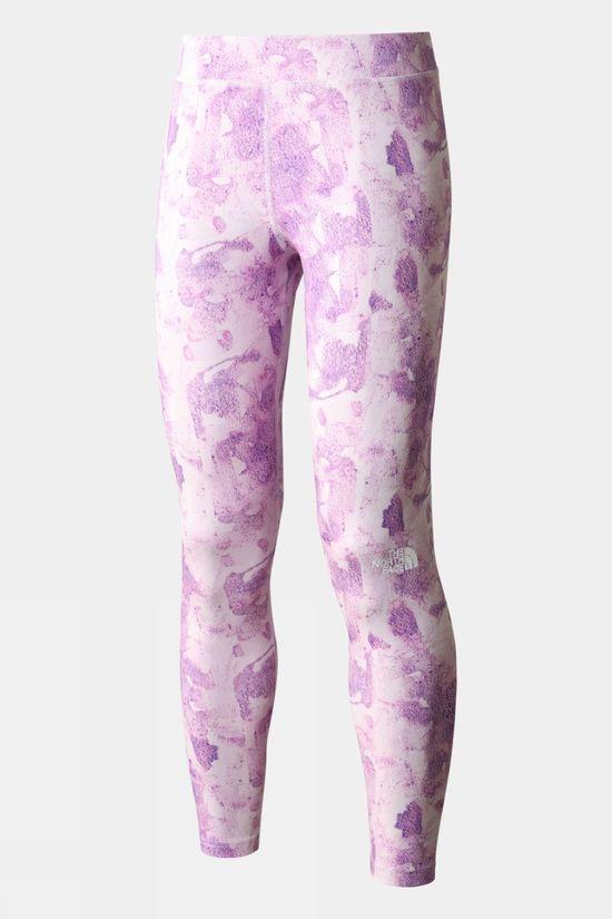 The North Face Womens Cotton Leggings Purple Size