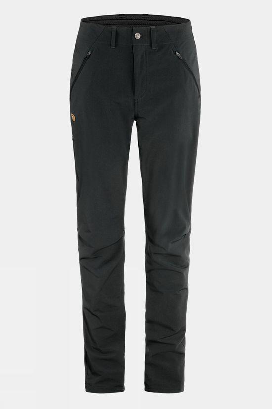 Fjallraven Womens Abisko Trail Stretch Trousers Black Size 8