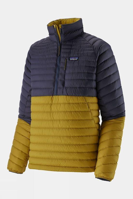 Patagonia Mens AlpLight Down Pullover Jacket Dark Yellow Size