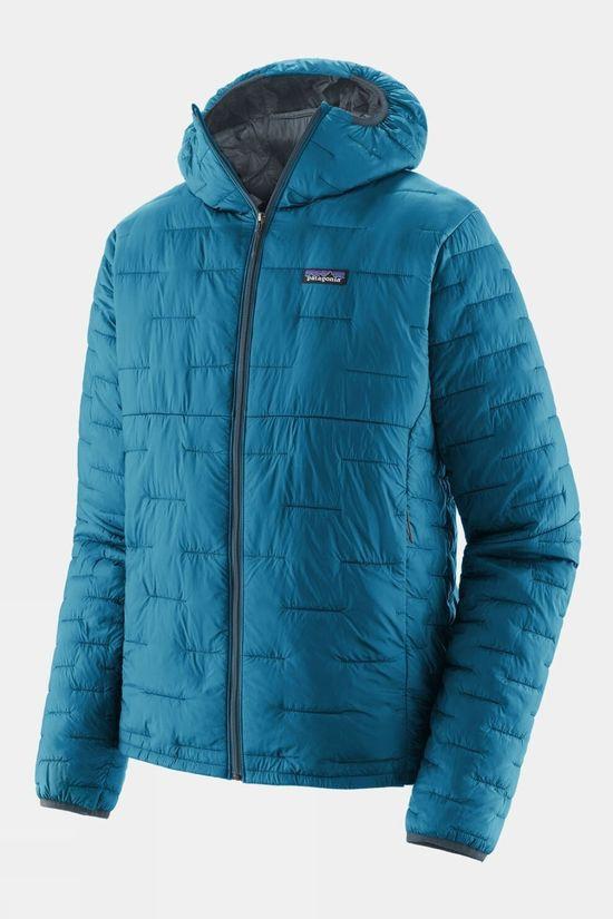 Patagonia Mens Micro Puff Hooded Jacket Bright Blue Size