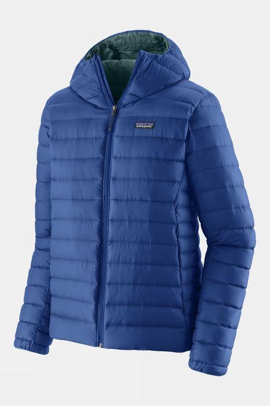 Patagonia Mens Down Sweater Hooded Jacket Blue Size