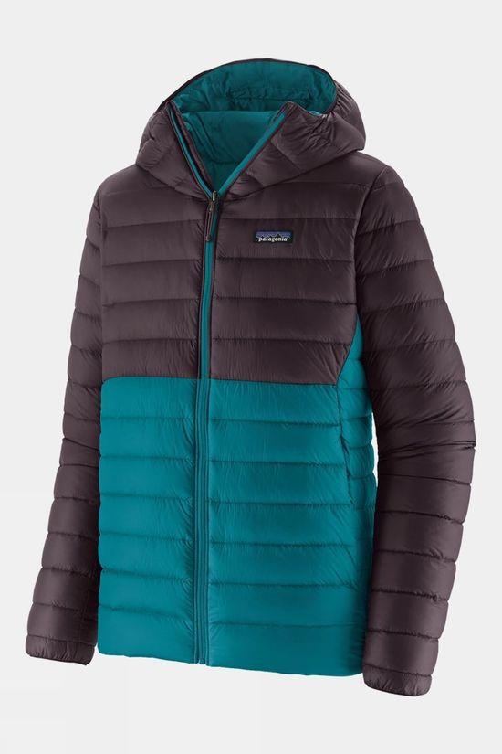 Patagonia Mens Down Sweater Hooded Jacket Mid Blue Size