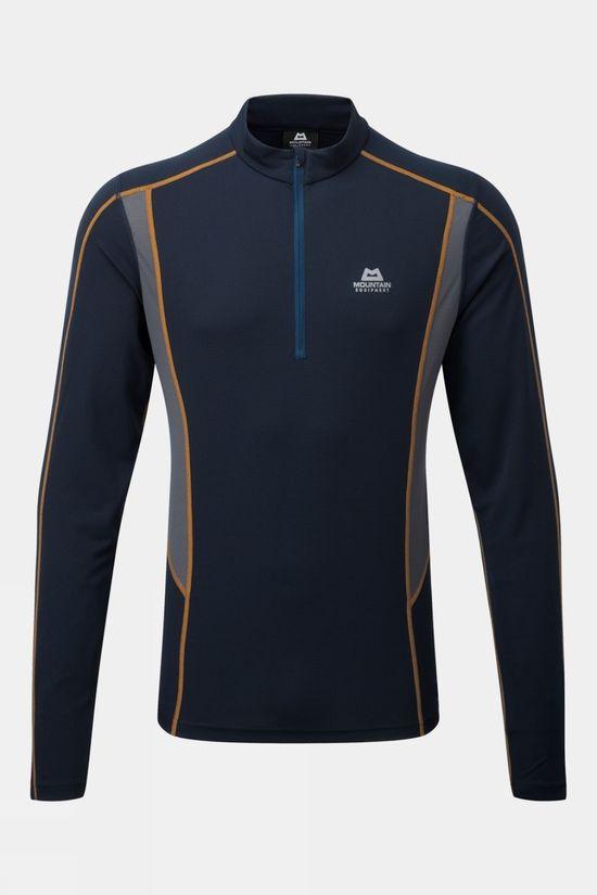 Mountain Equipment Mens Ignis Long Sleeve Baselayer Zip Top Navy Size