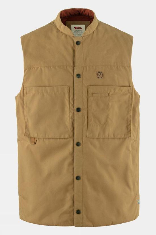 Fjallraven Mens Singi Padded Vest Sand Brown Size