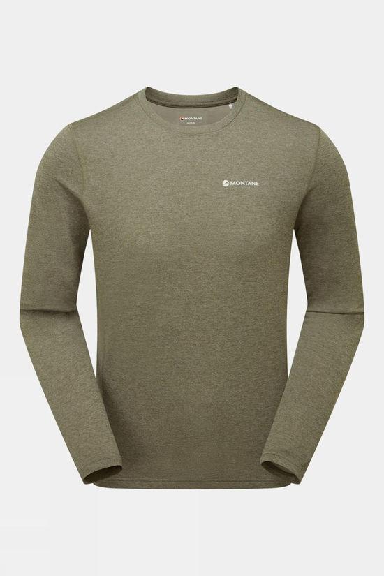 Montane Mens Dart Long Sleeve T-Shirt Light Khaki Size