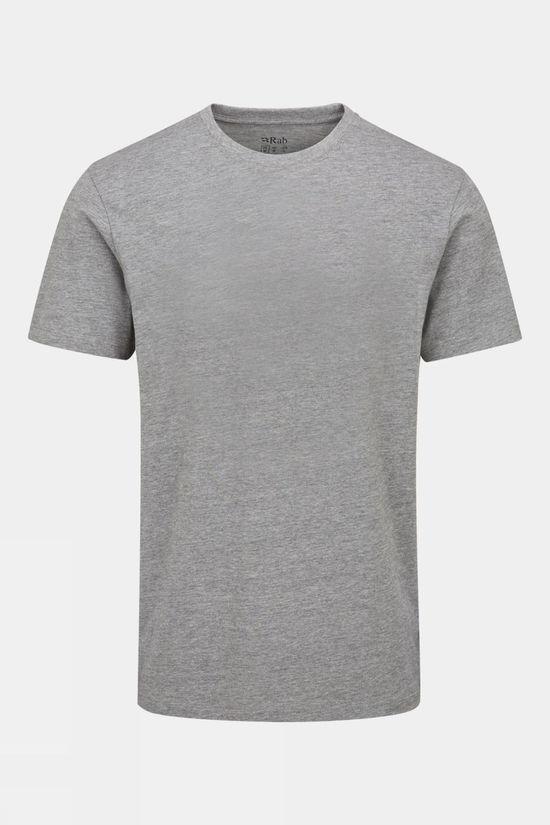 Rab Mens Stance Mountain Peak Tee Lt Grey Size