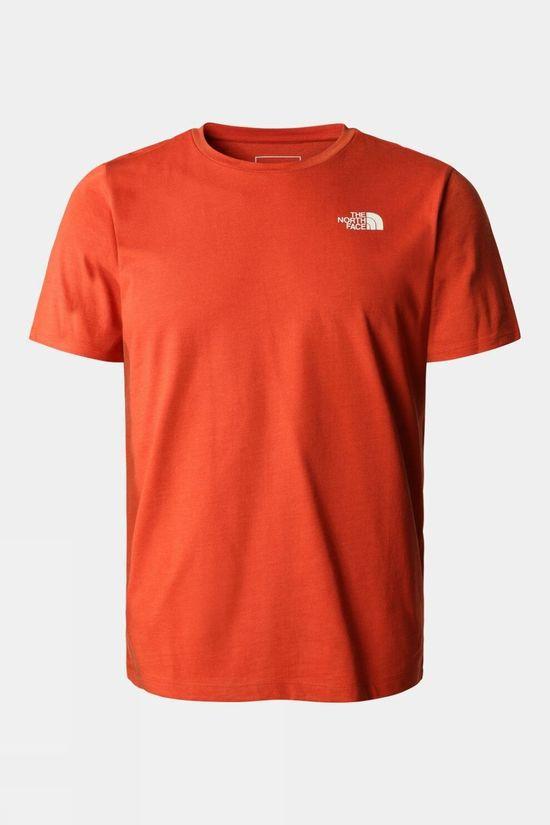 The North Face Mens Foundation Graphic T-Shirt Rust Size