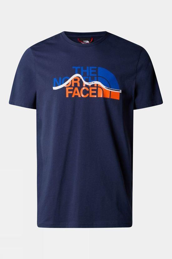 The North Face Mens Mountain Line T-Shirt Dk Blue Size