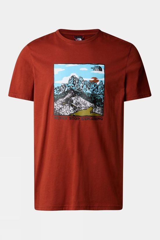 The North Face Mens Short-Sleeve Graphic T-Shirt Dark Brown Size