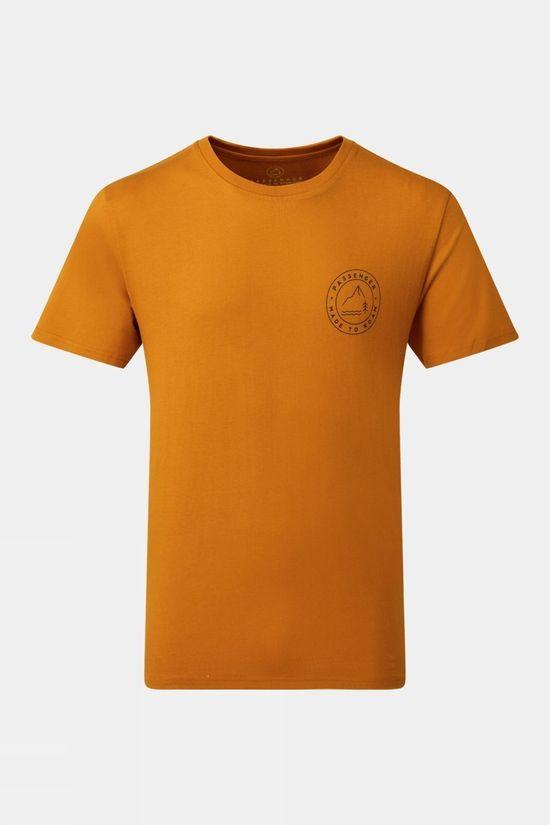 Passenger Mens Recycled Cotton Core T-Shirt Orange Size