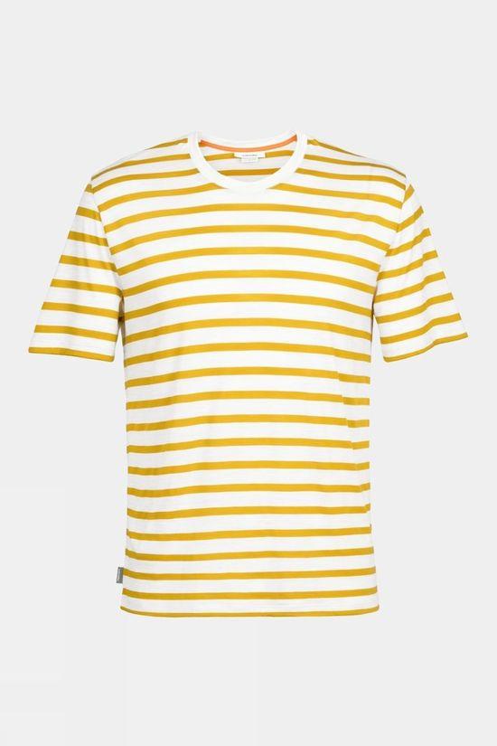 Icebreaker Mens Drayden Stripe Tee Ecru Size