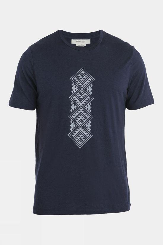 Icebreaker Mens Merino 150 Tech Lite II Tee - Maunga Toa Navy Size