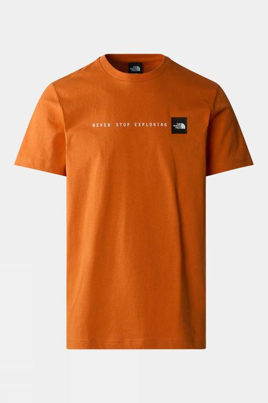 The North Face Mens Never Stop Exploring T-Shirt Rust Size