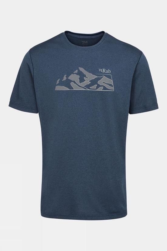 Rab Mens Mantle Mountain T-Shirt Mid Blue Size