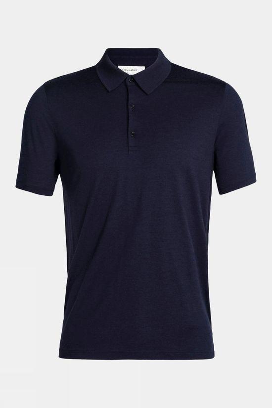 Icebreaker Mens Tech Lite II Polo Shirt Navy Size