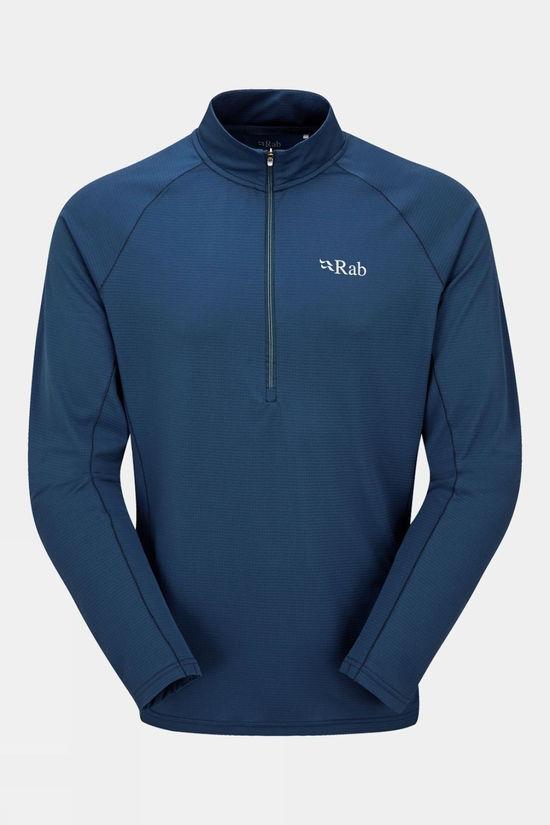 Rab Mens Sonic Long Sleeve Zip Top Blue Size