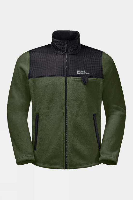 Jack Wolfskin Mens Dna Grizzly Full Zip Fleece Dk Green Size