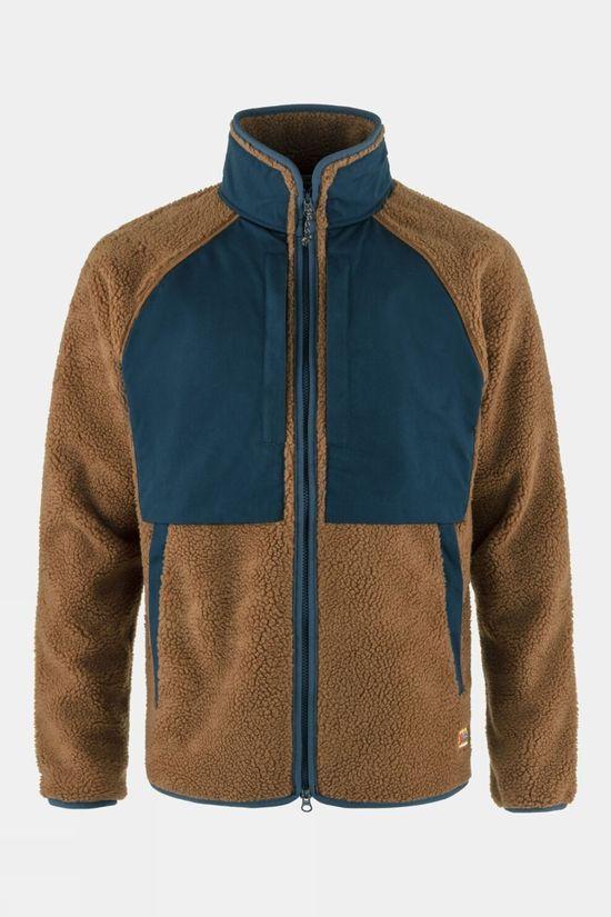 Fjallraven Mens Vardag Pile Fleece Jacket Khaki Size