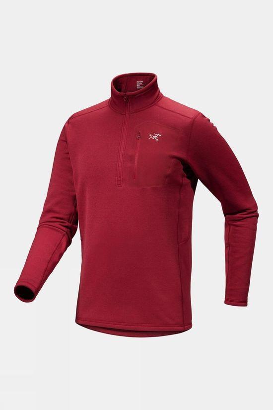 Arc'teryx Mens Rho Zip Neck Top Dark Red Size