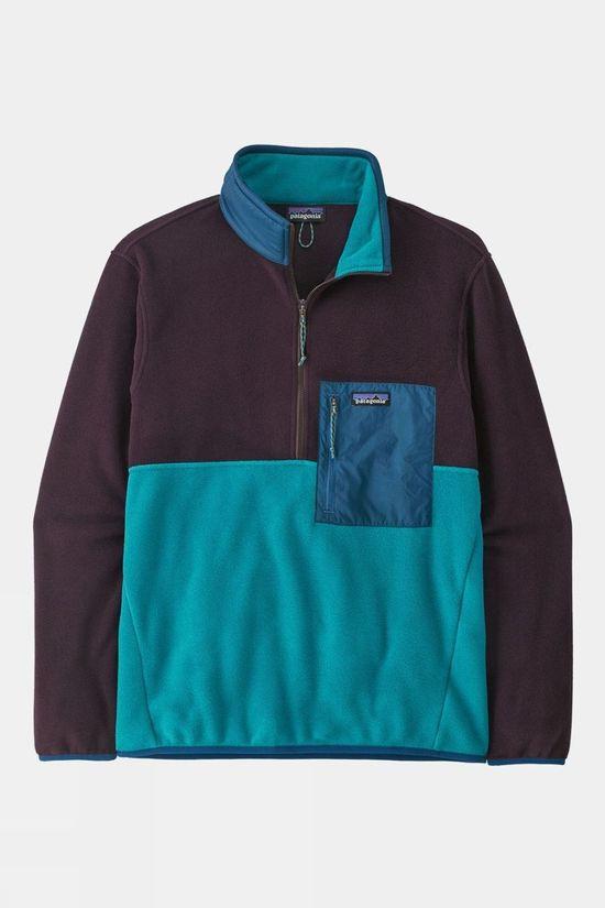 Patagonia Mens Microdini Half Zip Pullover Turquoise Size