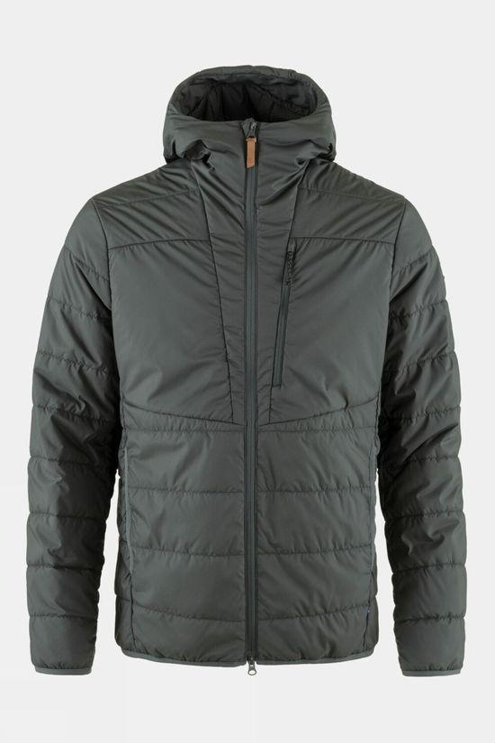 Fjallraven Mens Keb Padded Hoodie Jacket Dk Grey Size