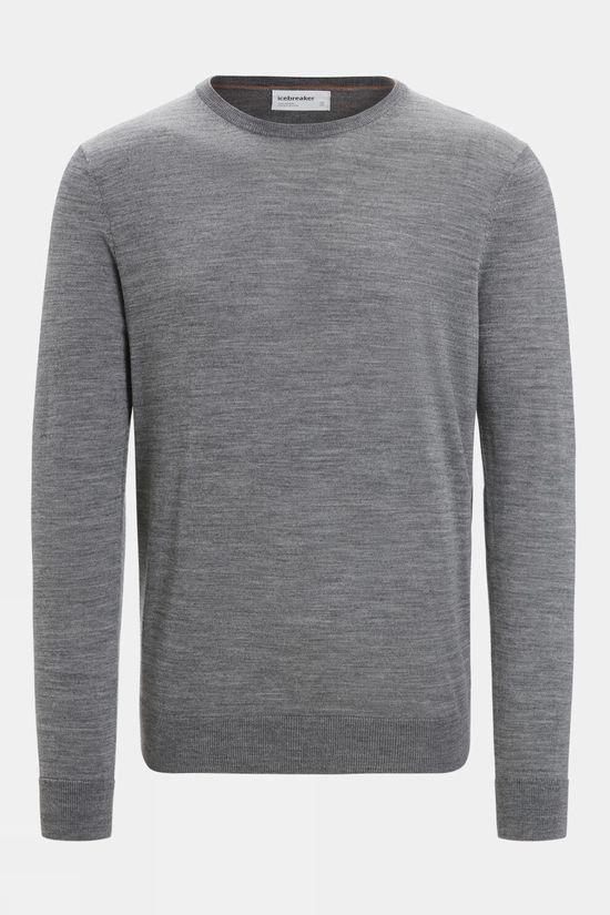 Icebreaker Mens Wilcox Long Sleeve Sweater Lt Grey Size